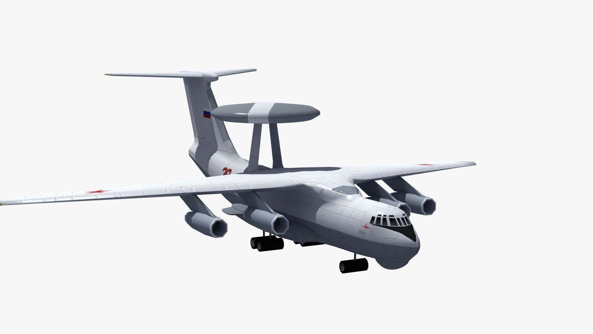 A50 Mainstay AWACS LD1 Low-poly 3D model_10