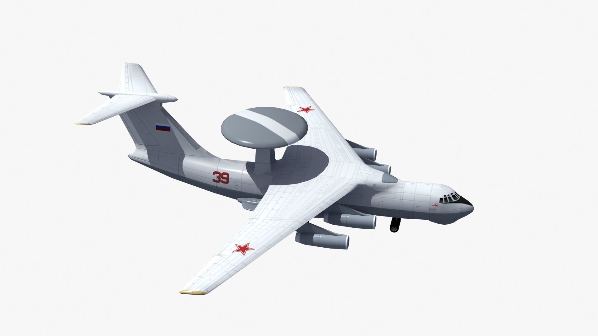 A50 Mainstay AWACS LD1 Low-poly 3D model_16