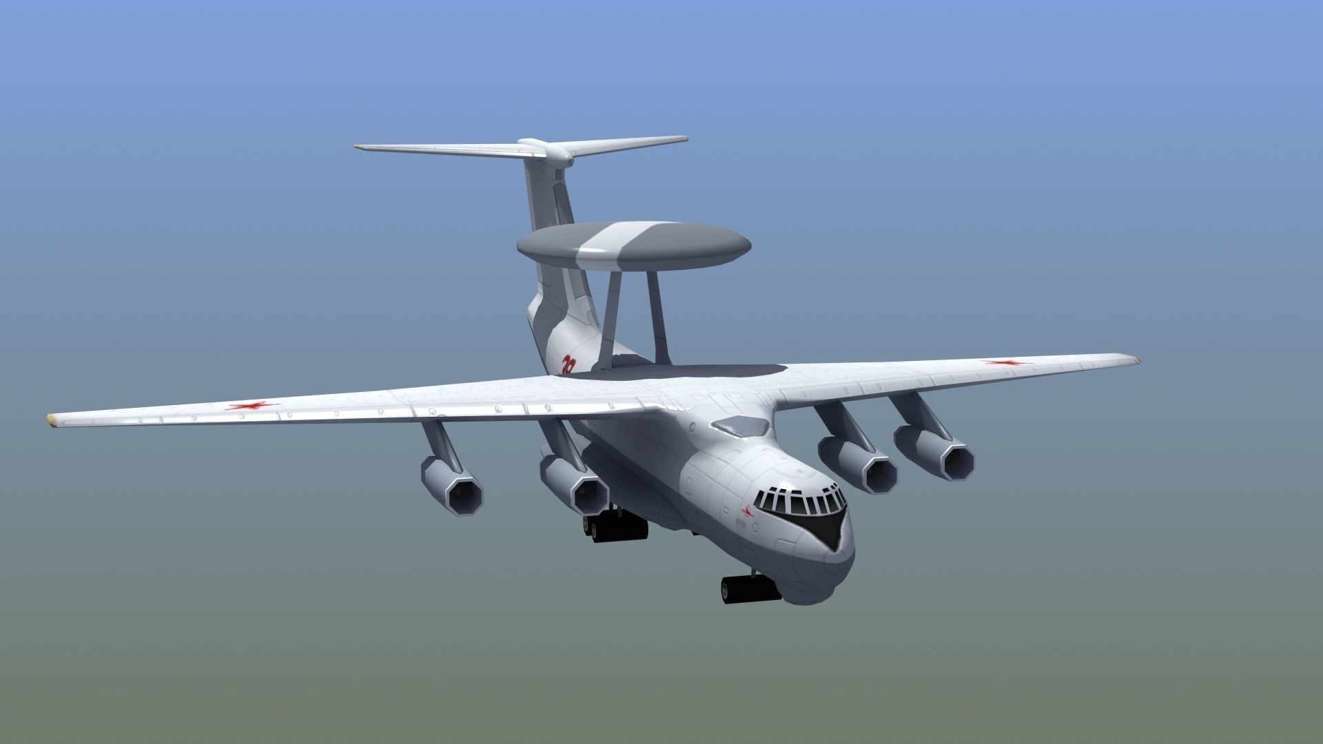 A50 Mainstay AWACS LD1 Low-poly 3D model_34