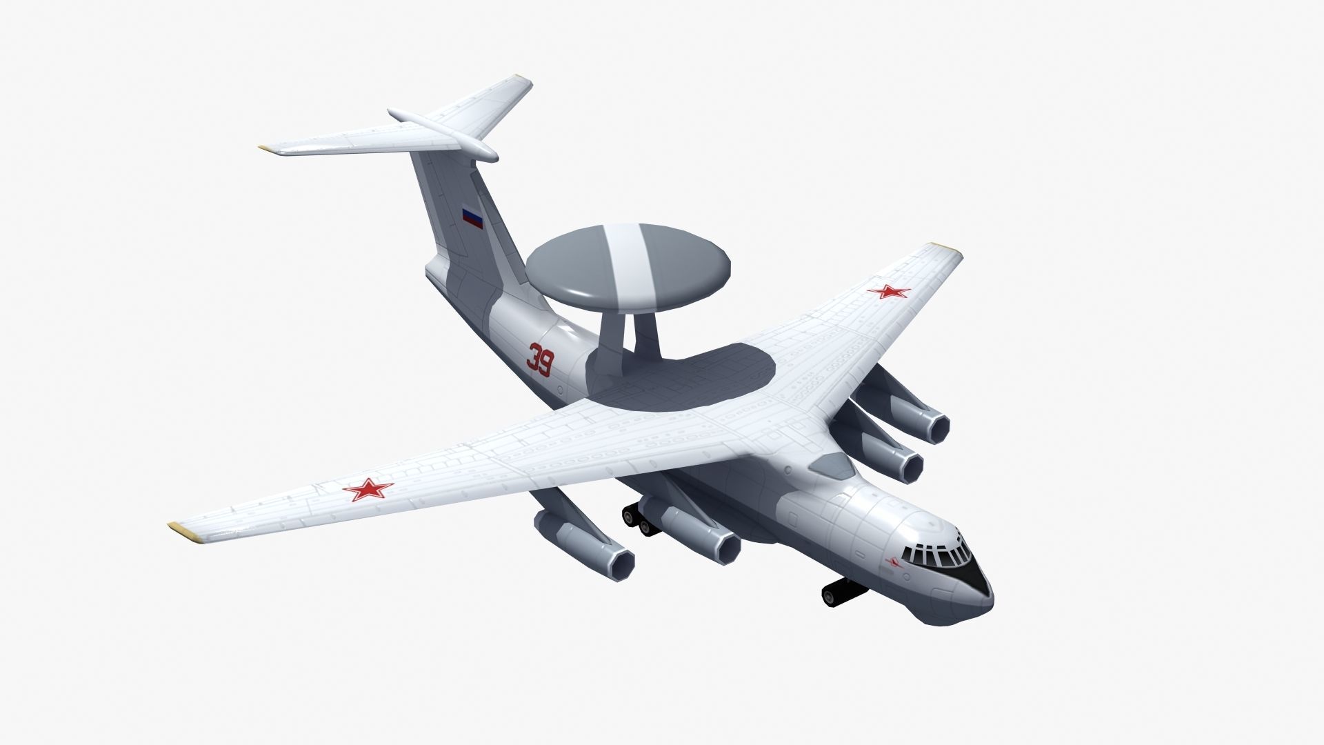 A50 Mainstay AWACS LD1 Low-poly 3D model_5