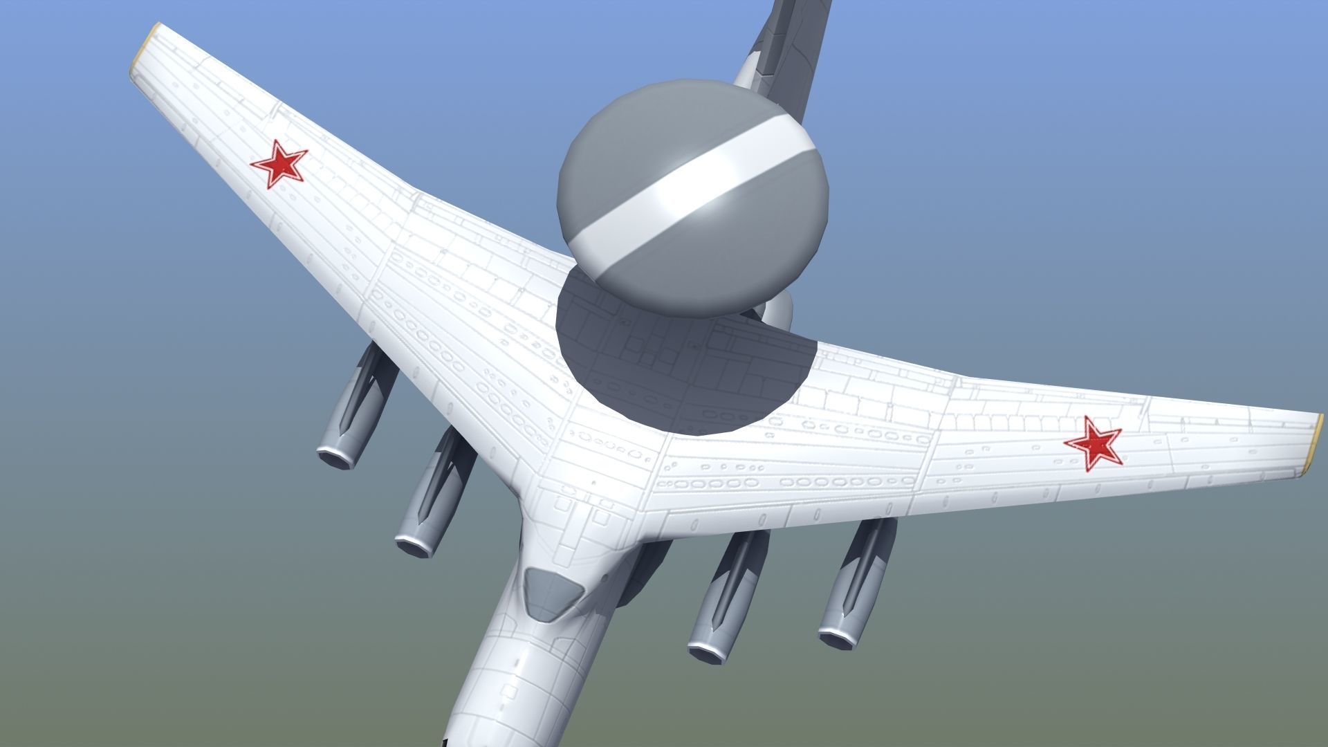 A50 Mainstay AWACS LD1 Low-poly 3D model_19