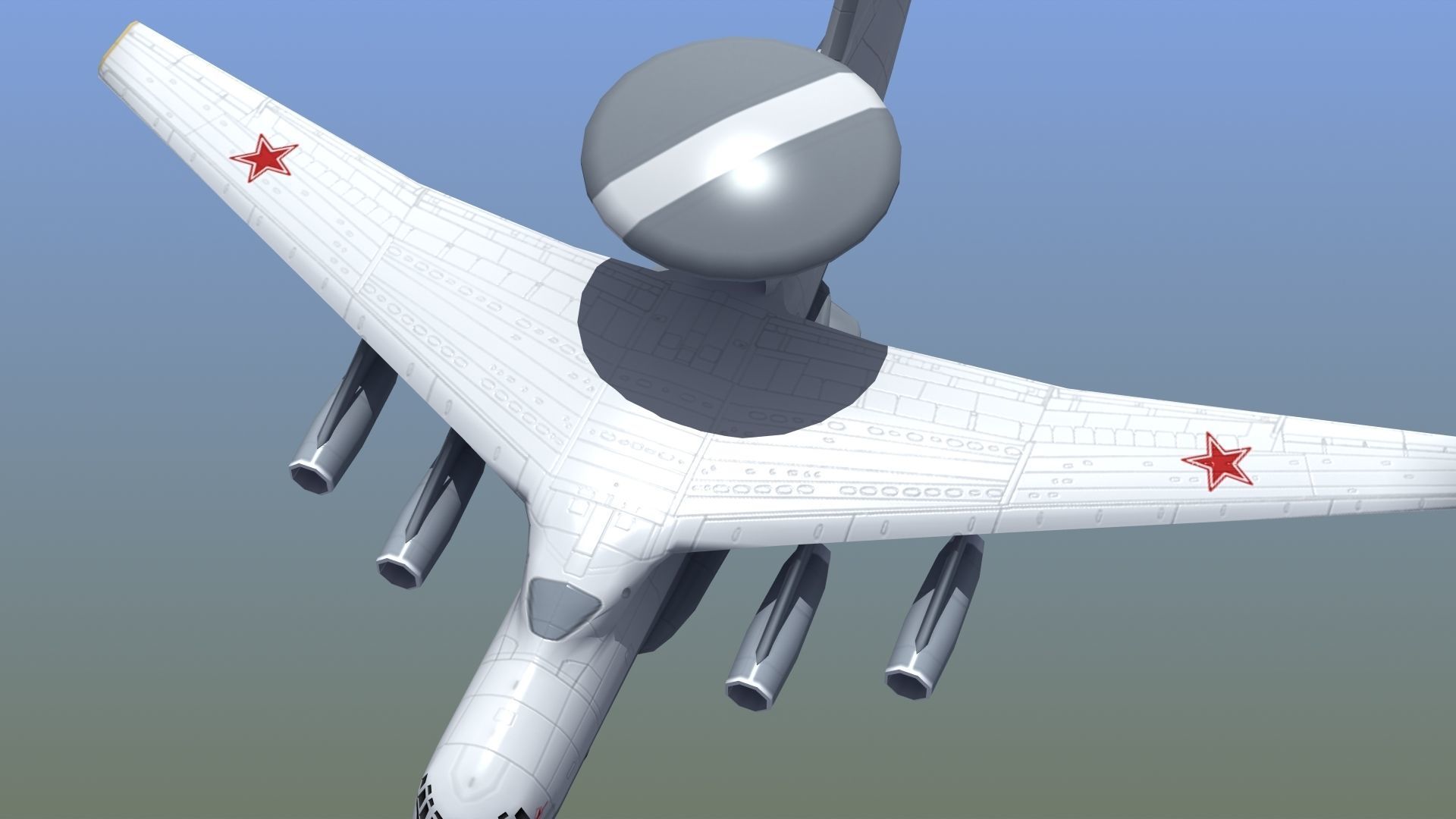 A50 Mainstay AWACS LD1 Low-poly 3D model_23