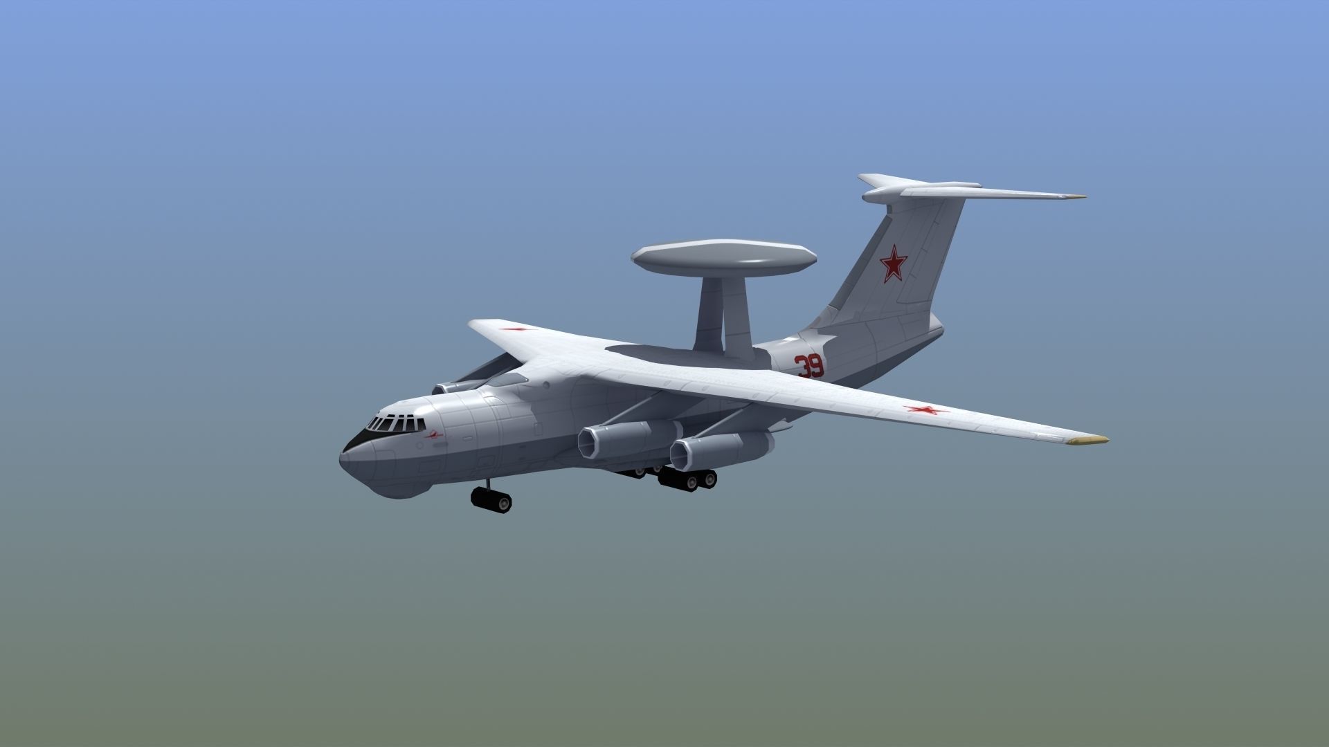 A50 Mainstay AWACS LD1 Low-poly 3D model_37
