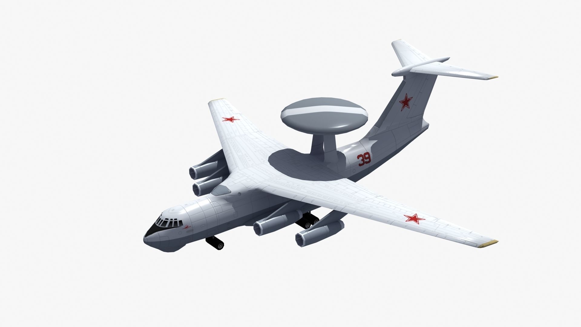 A50 Mainstay AWACS LD1 Low-poly 3D model_9