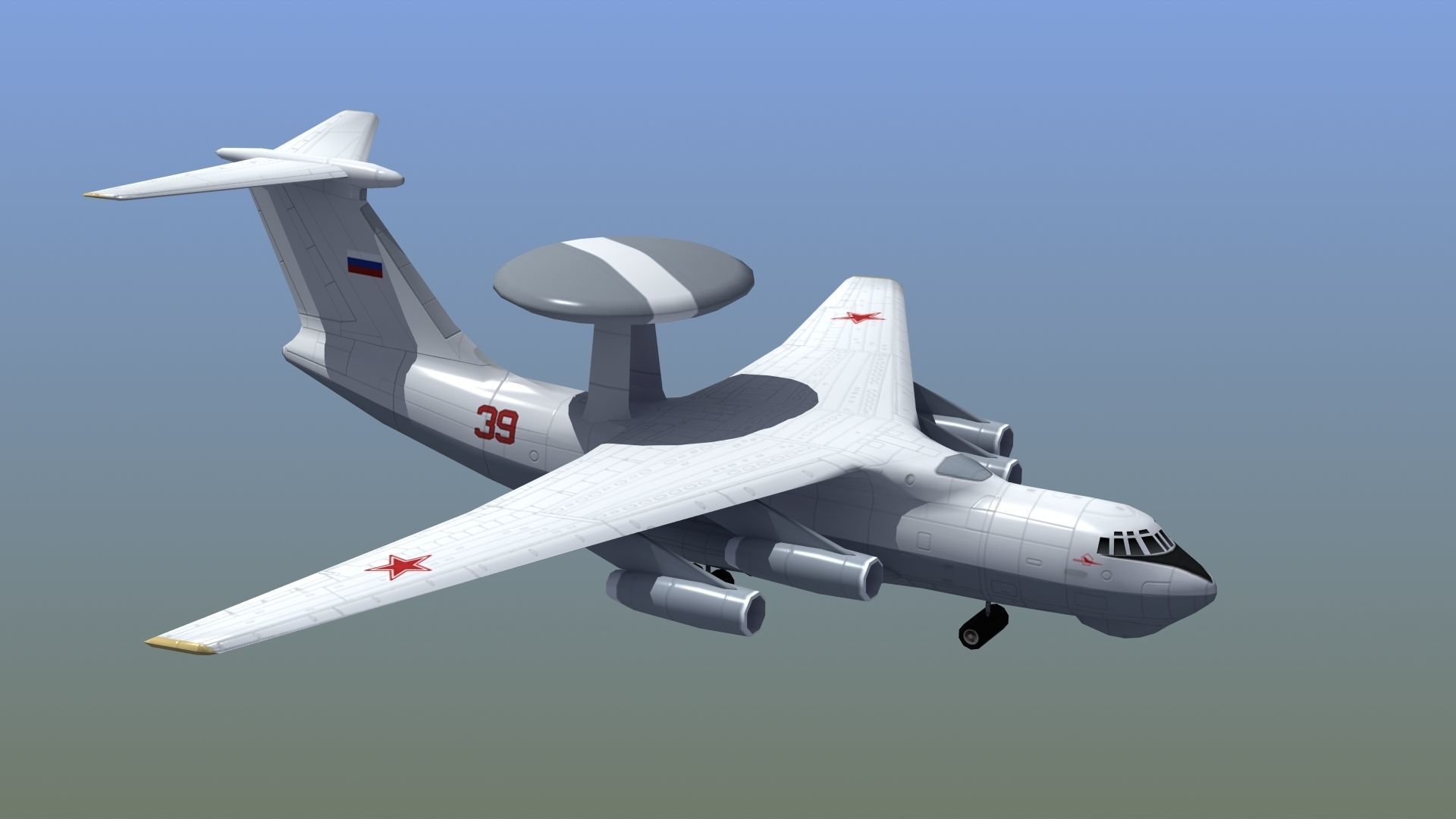 A50 Mainstay AWACS LD1 Low-poly 3D model_38