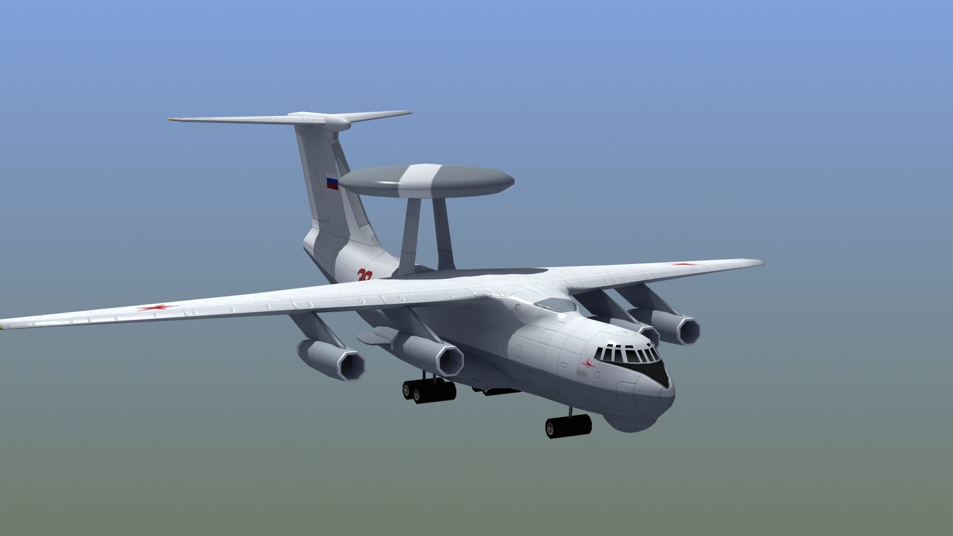 A50 Mainstay AWACS LD1 Low-poly 3D model_36
