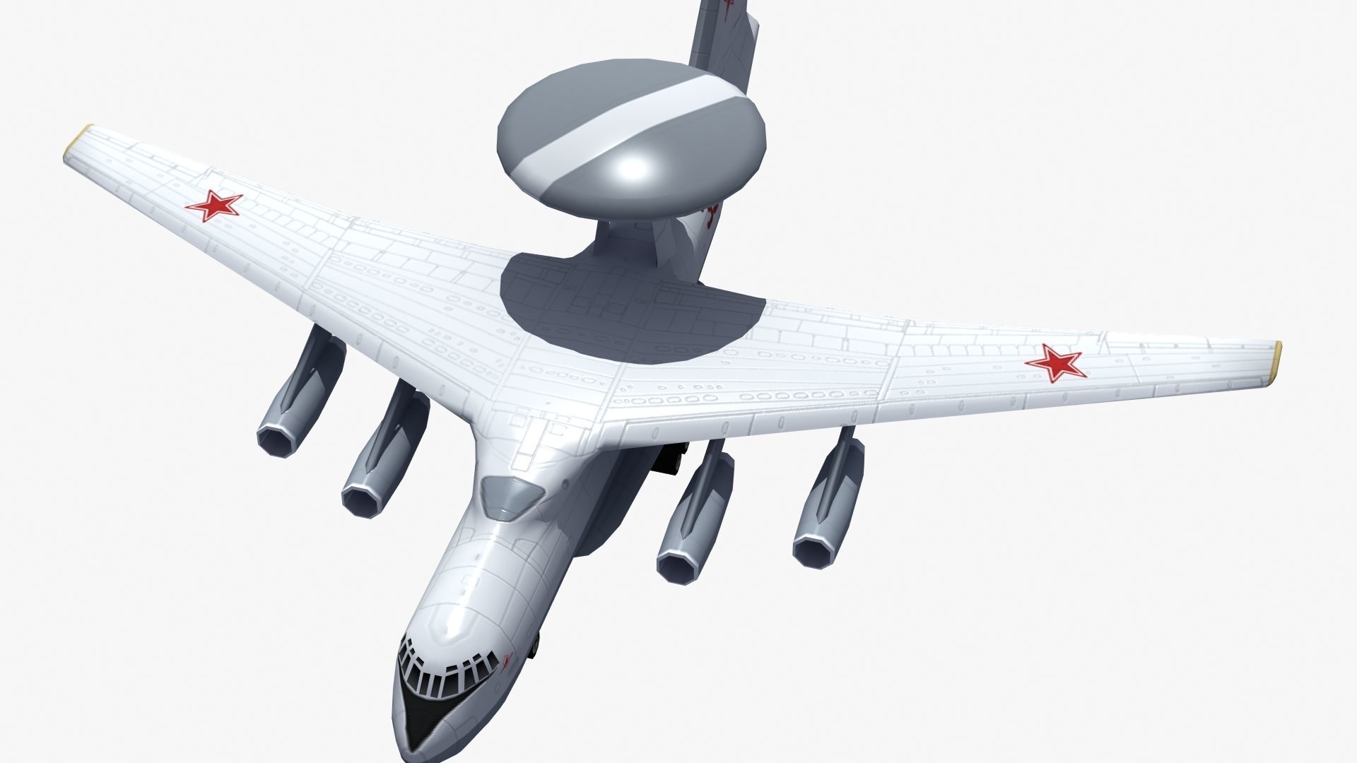 A50 Mainstay AWACS LD1 Low-poly 3D model_39