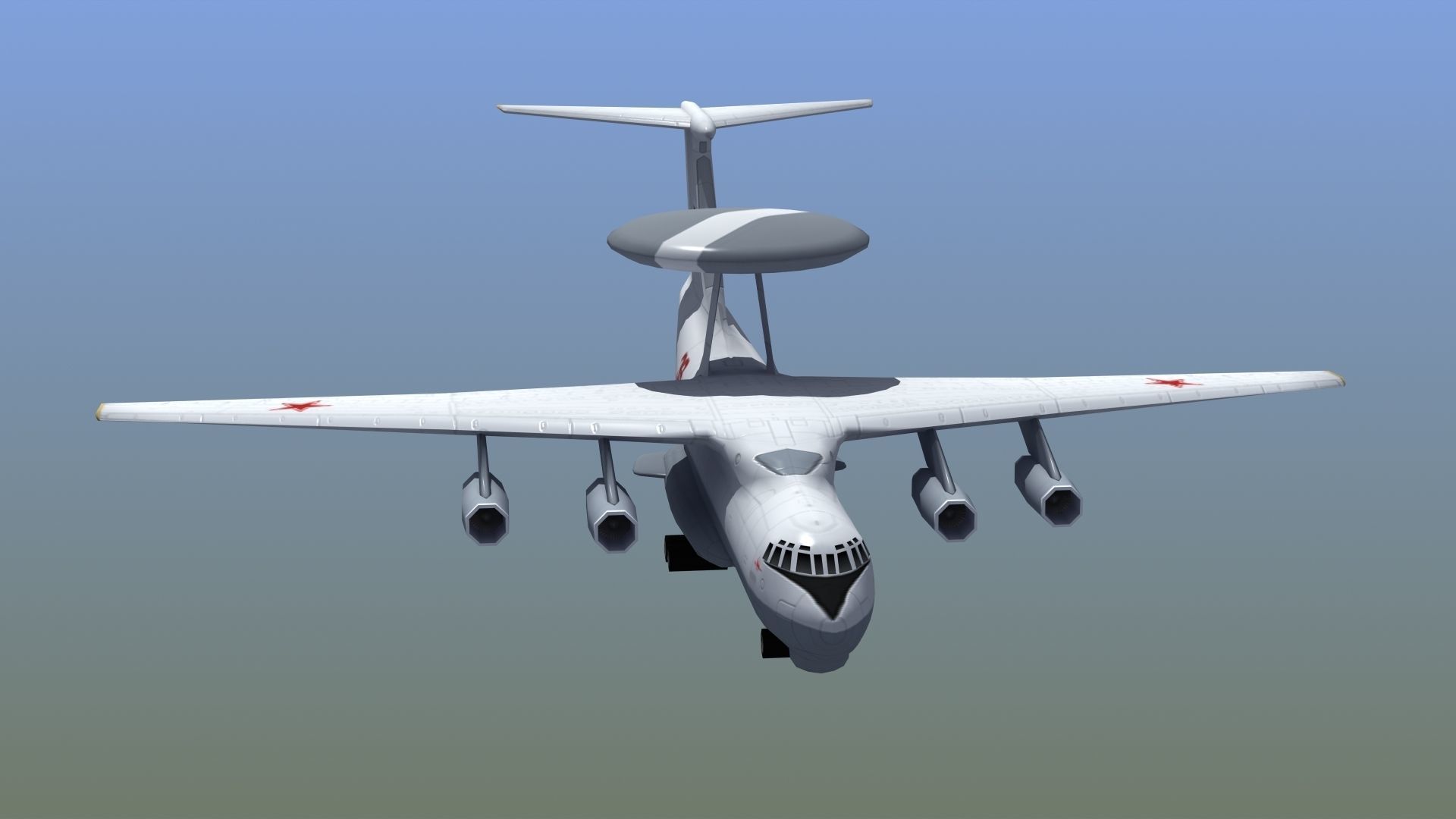 A50 Mainstay AWACS LD1 Low-poly 3D model_35
