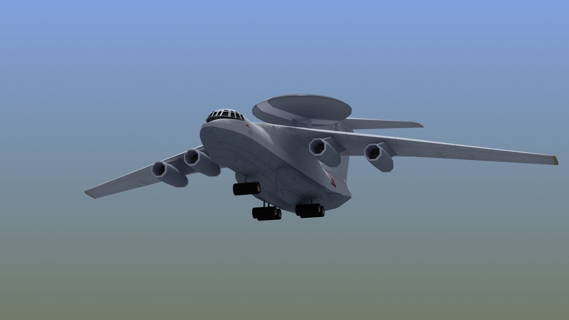 A50 Mainstay AWACS LD1 Low-poly 3D model_21
