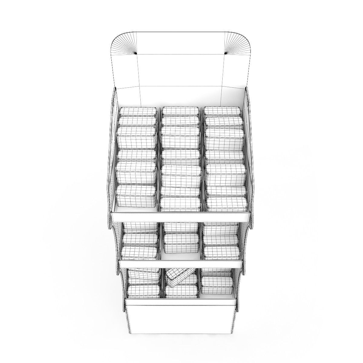 Market Shelf Cupcakes 3D model_3