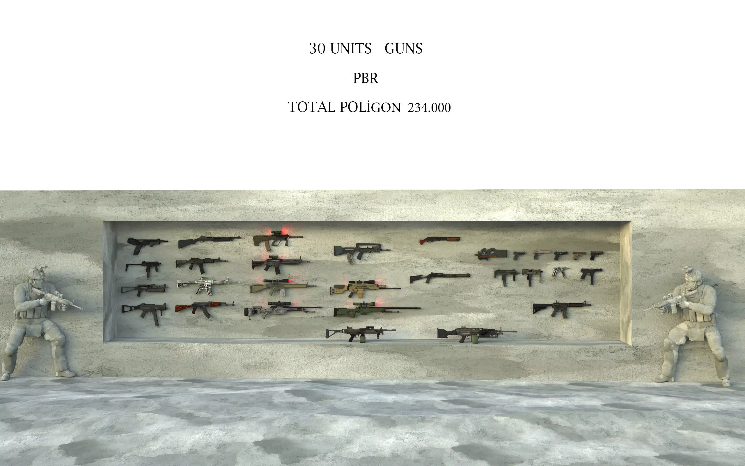 COMPLETE WEAPONS PACK 3D model_0