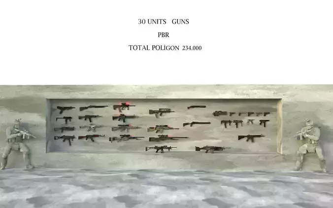 COMPLETE WEAPONS PACK 3D model