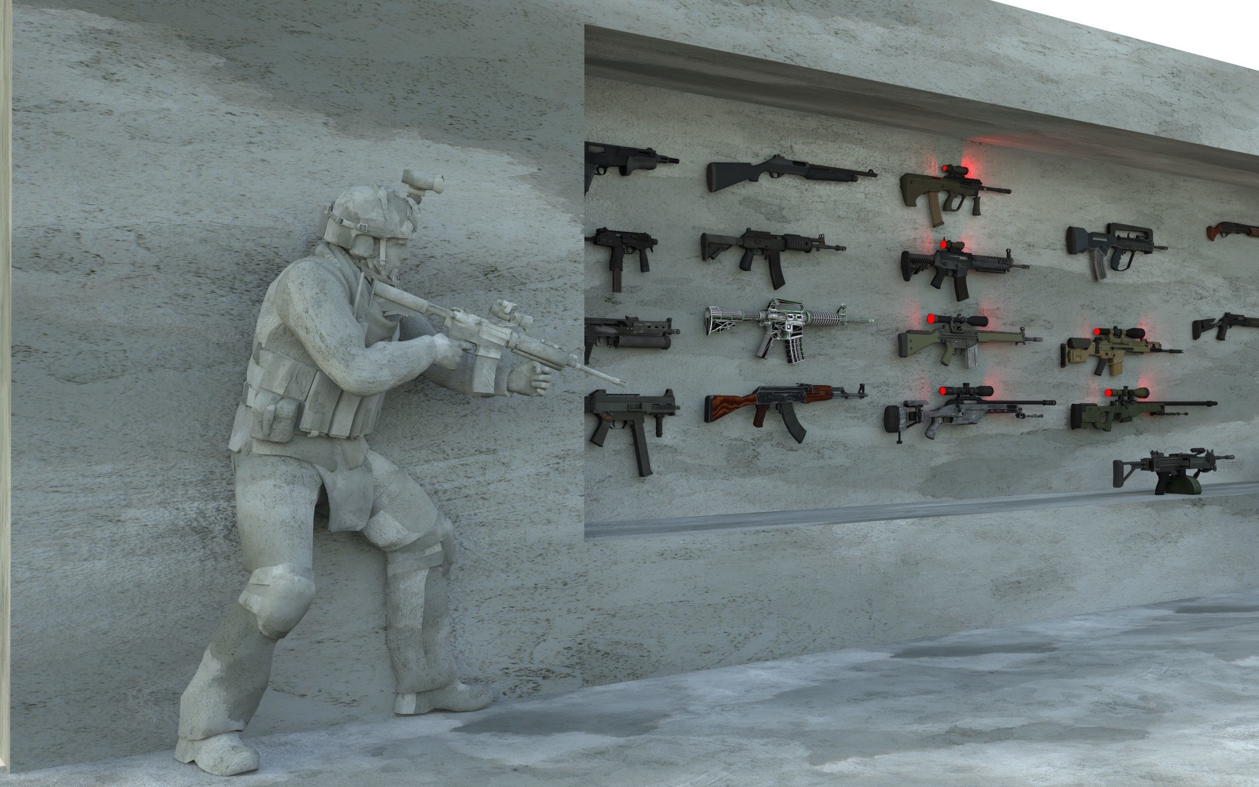 COMPLETE WEAPONS PACK 3D model_1