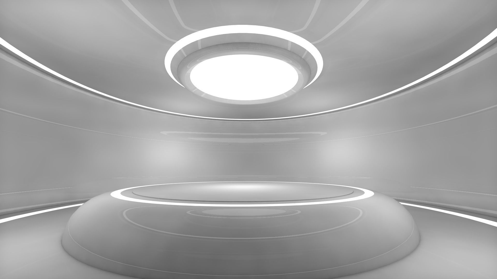 Sci Fi Room Low-poly 3D model_2