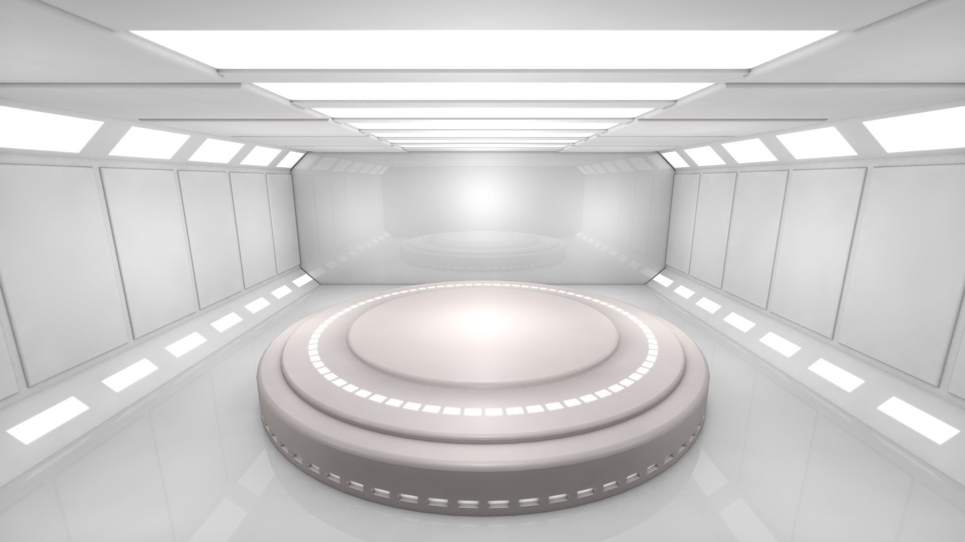 Sci Fi Room Low-poly 3D model_1