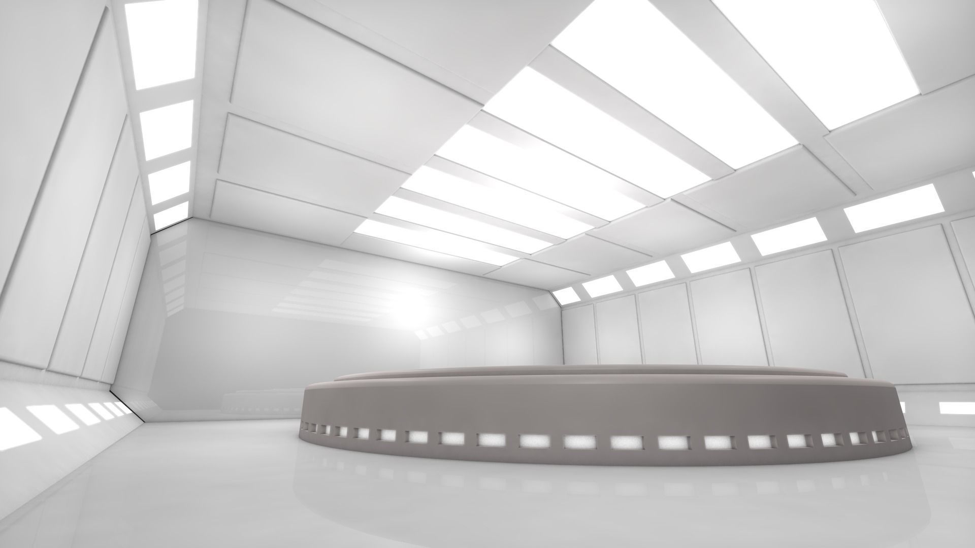 Sci Fi Room Low-poly 3D model_3