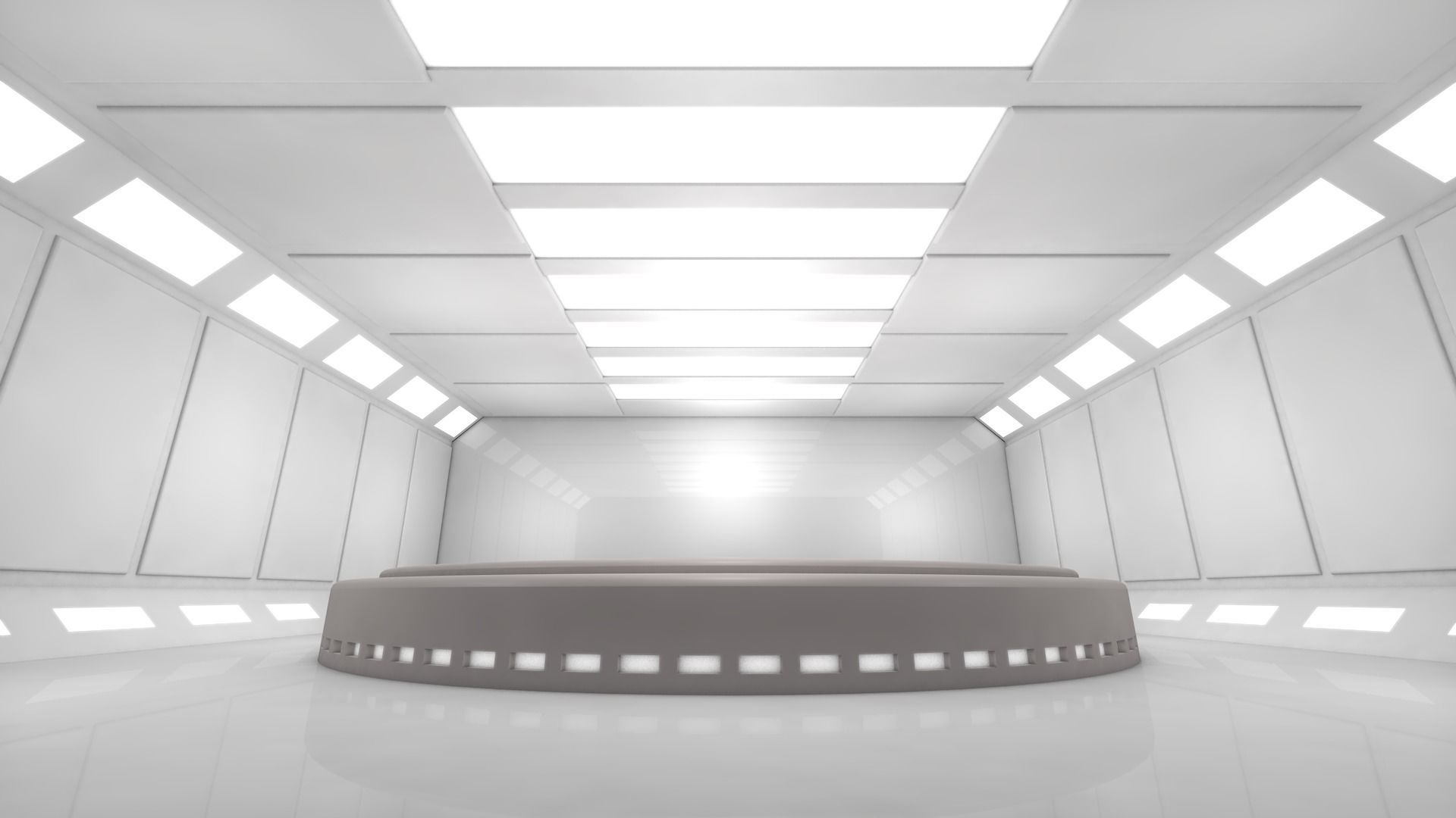 Sci Fi Room Low-poly 3D model_2