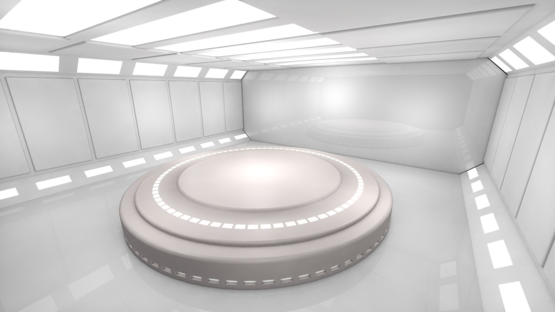 Sci Fi Room Low-poly 3D model_4