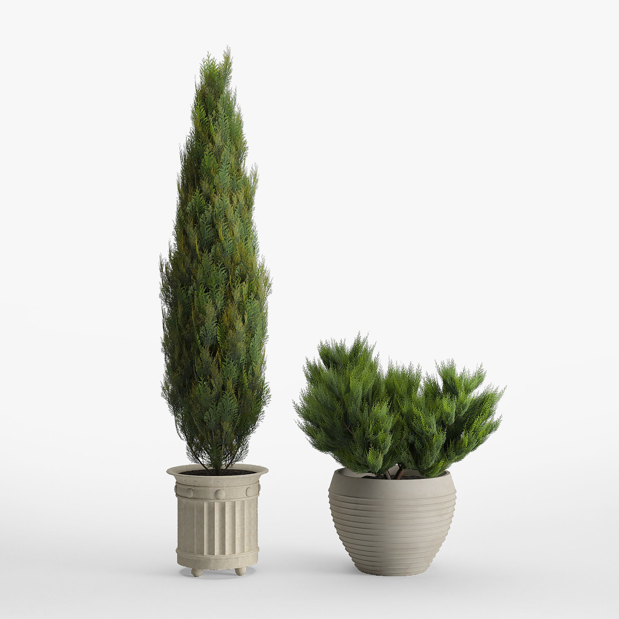 prescott planter set 3D model_2