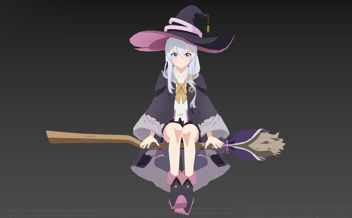Elaina Majo no Tabitabi VRChat 3D model_7