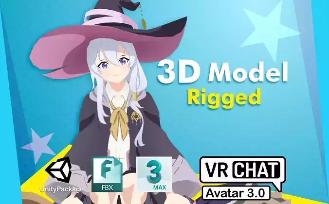 Elaina Majo no Tabitabi VRChat 3D model