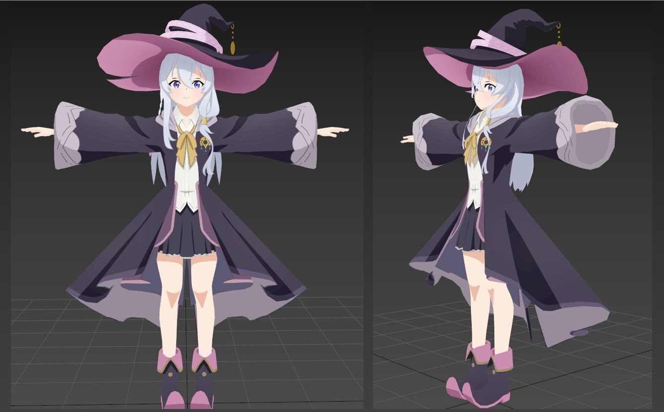Elaina Majo no Tabitabi VRChat 3D model_1