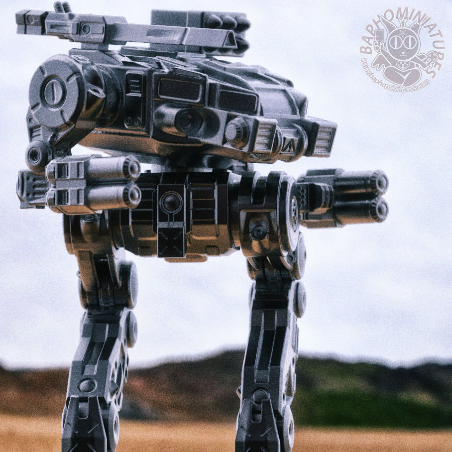 Mech- Darkest Goat with free pilot and interchangeable weapons 3D print model_12