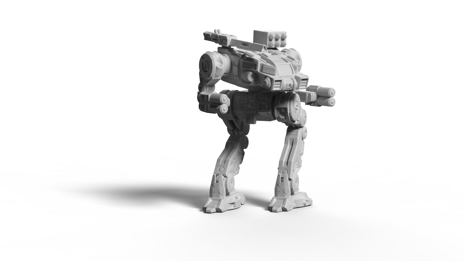 Mech- Darkest Goat with free pilot and interchangeable weapons 3D print model_3
