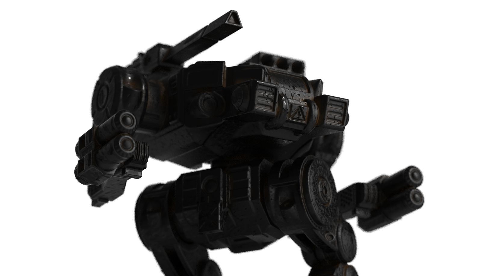 Mech- Darkest Goat with free pilot and interchangeable weapons 3D print model_9
