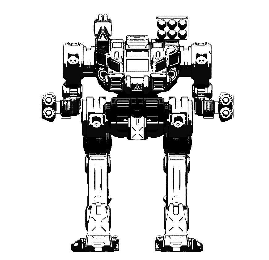 Mech- Darkest Goat with free pilot and interchangeable weapons 3D print model_11