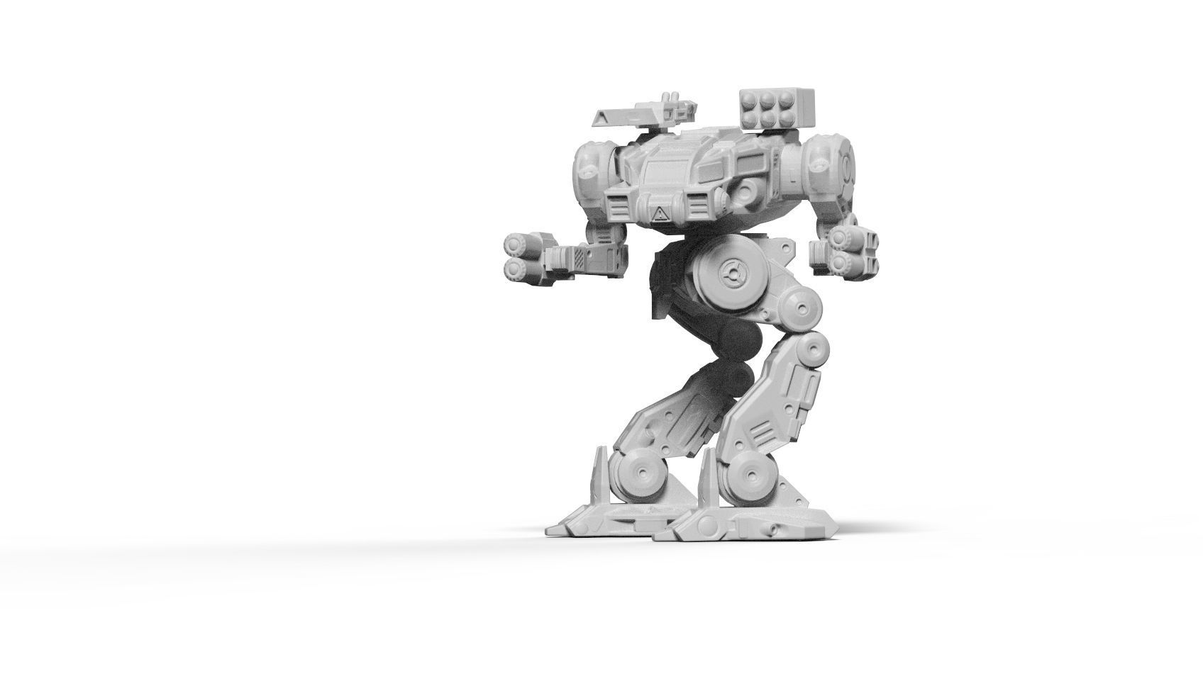 Mech- Darkest Goat with free pilot and interchangeable weapons 3D print model_2