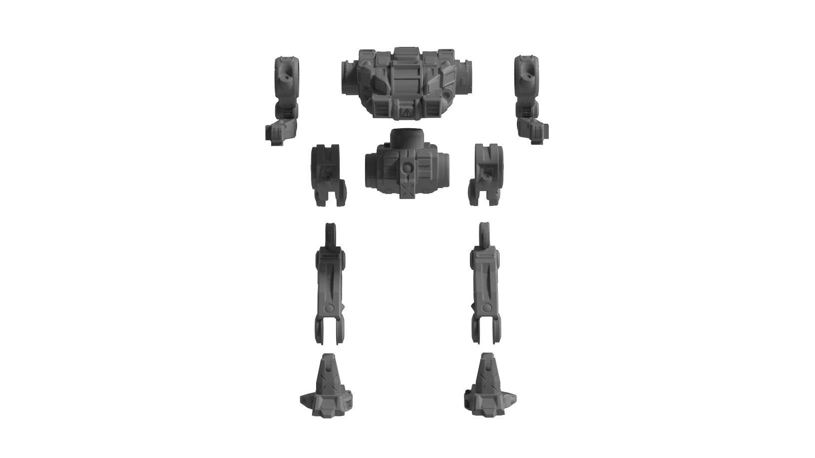 Mech- Darkest Goat with free pilot and interchangeable weapons 3D print model_7