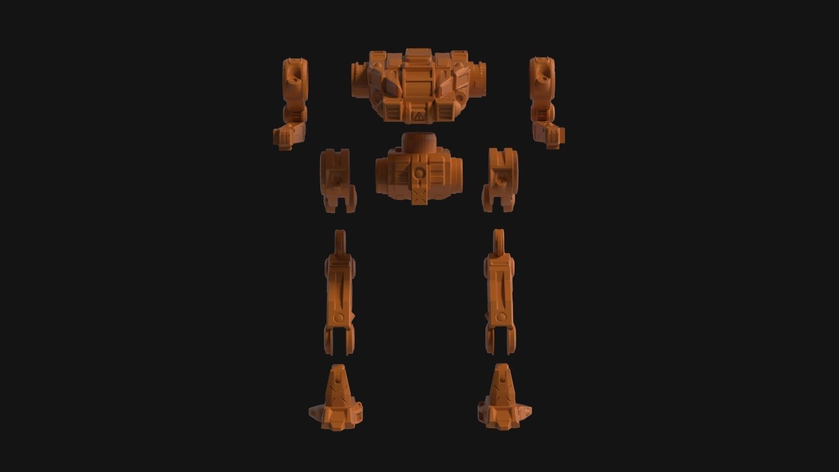 Mech- Darkest Goat with free pilot and interchangeable weapons 3D print model_4