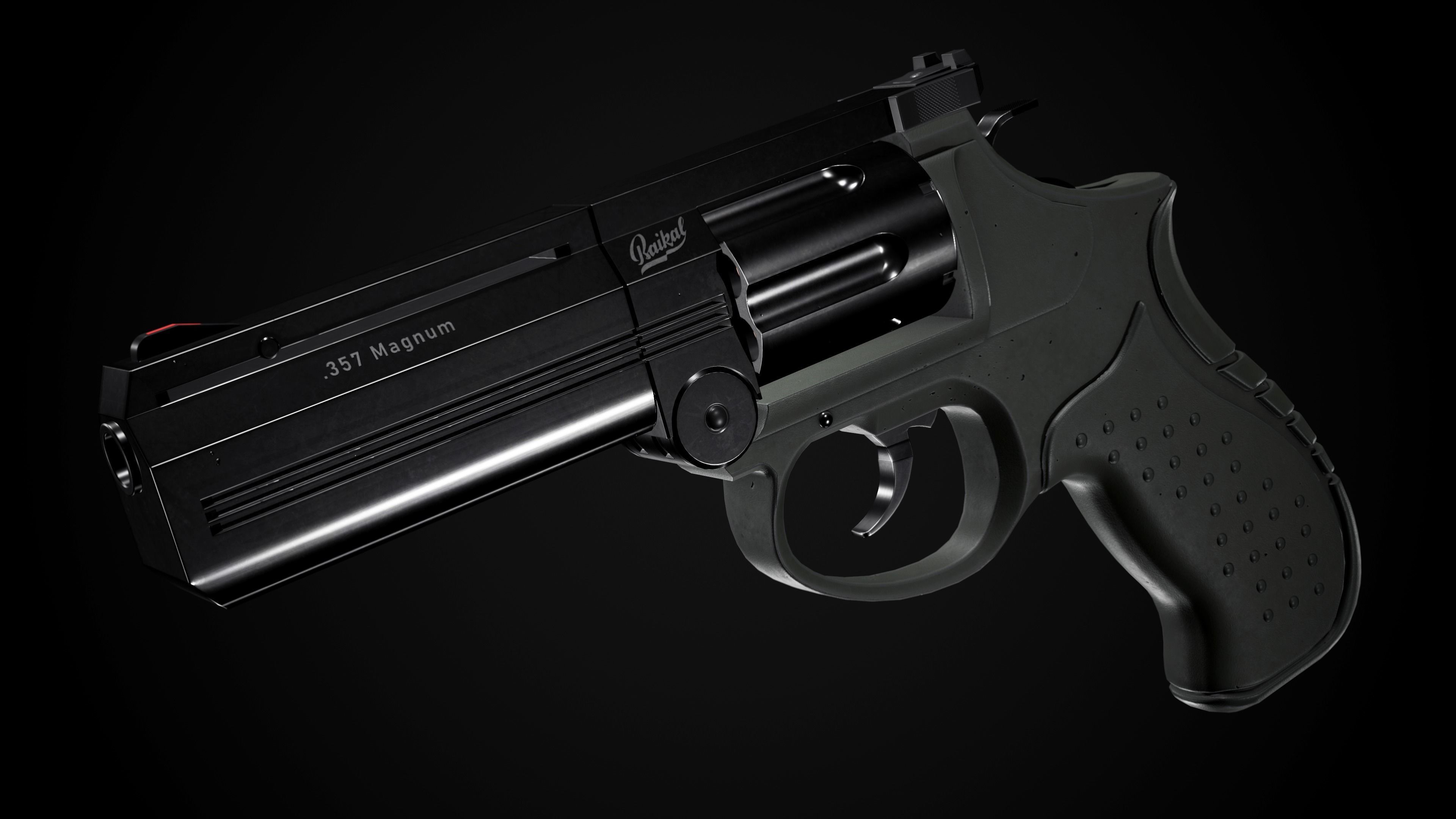 MP-412 REX Game-ready Low-poly 3D model_12