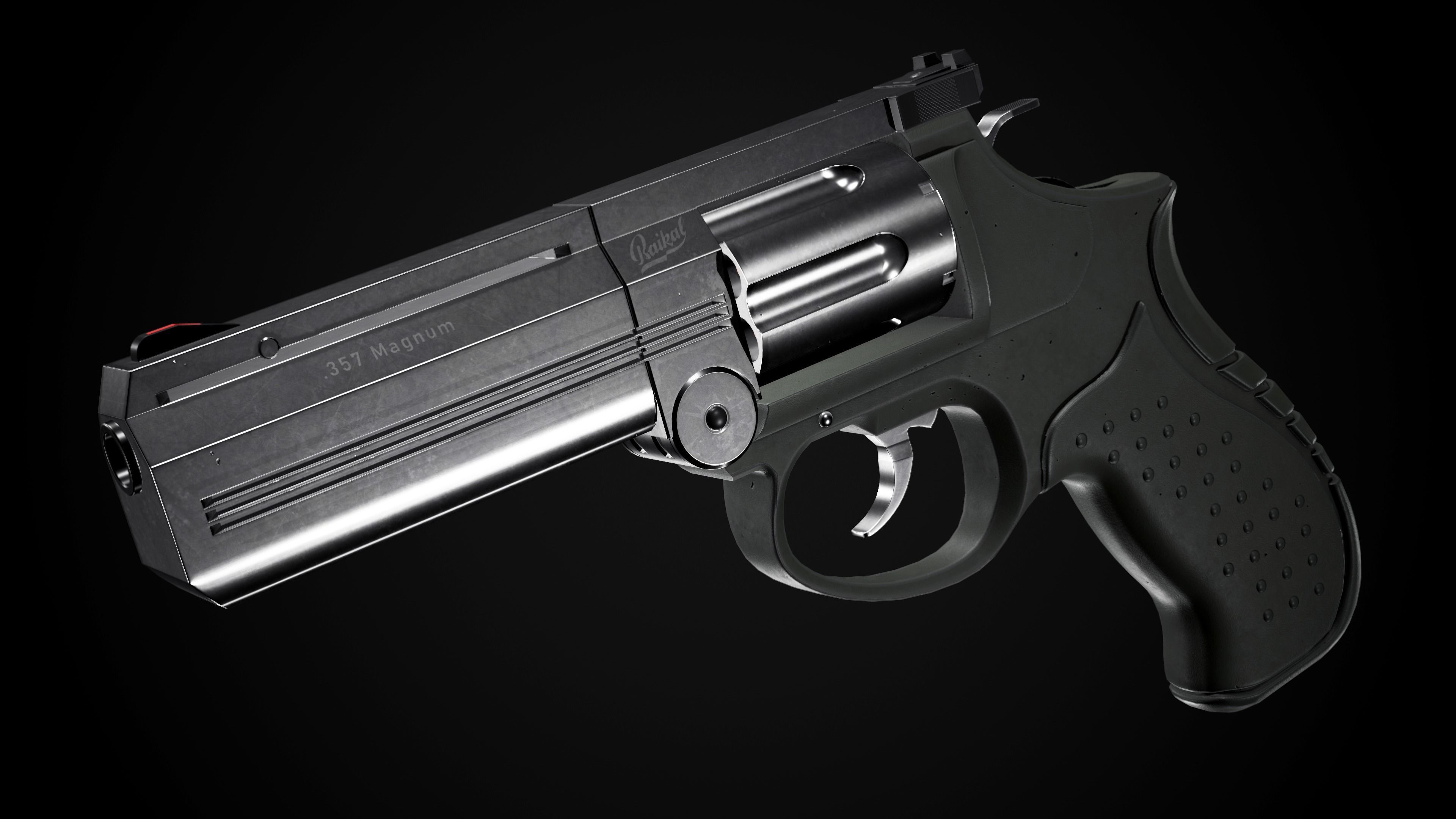 MP-412 REX Game-ready Low-poly 3D model_9