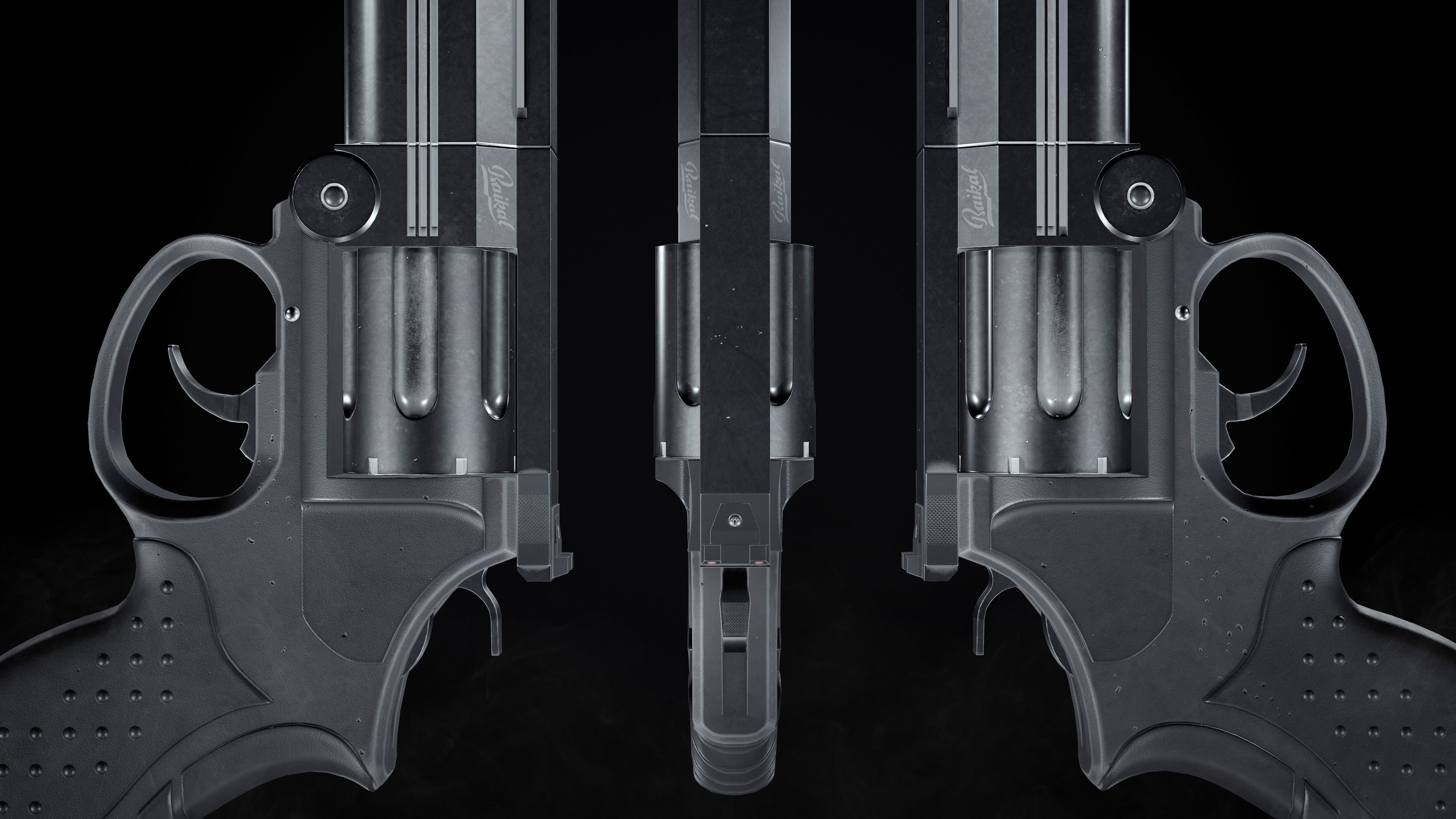 MP-412 REX Game-ready Low-poly 3D model_4