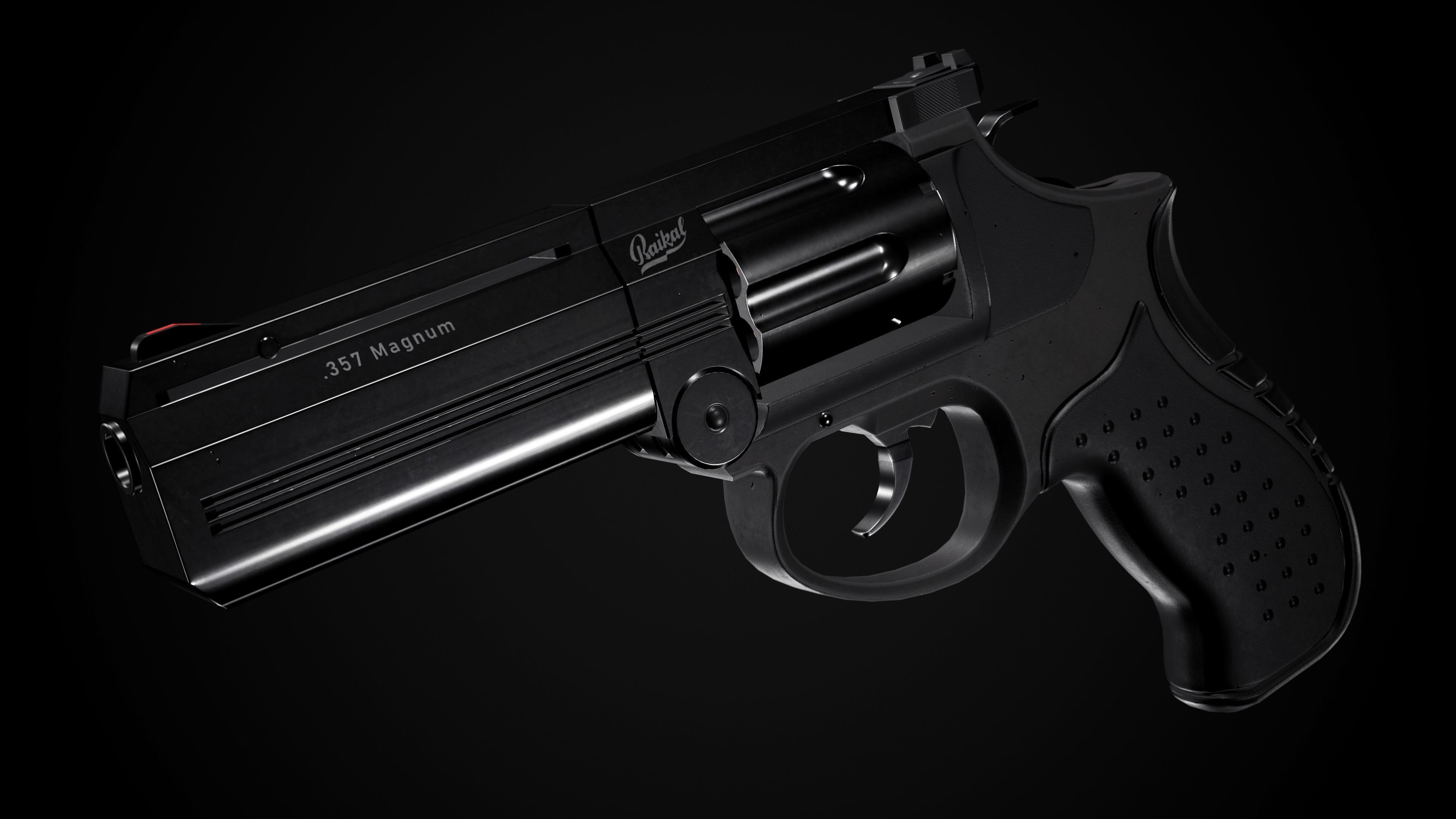 MP-412 REX Game-ready Low-poly 3D model_10