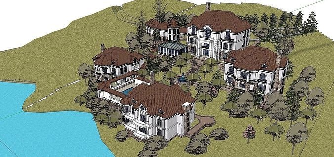 High-end-noble-villa area-038 3D model