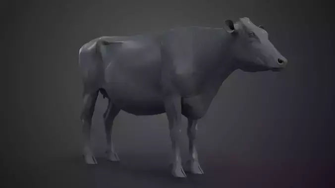Holstein Female Model Low-poly 3D model