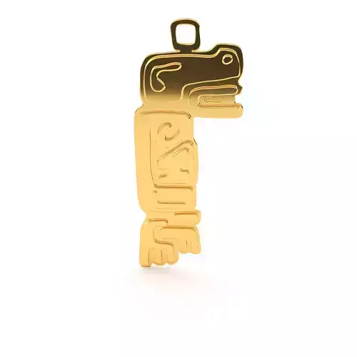 Native American pendant 01  dragon 3D print model