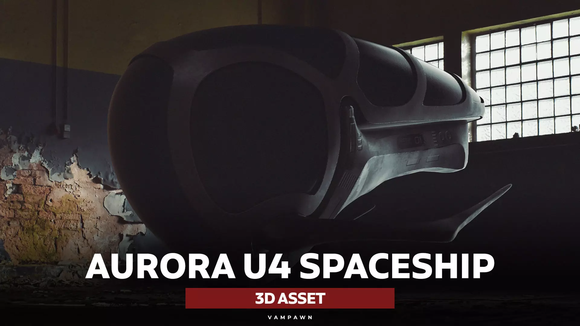 Aurora U4 Alien Spaceship Low-poly 3D model_0