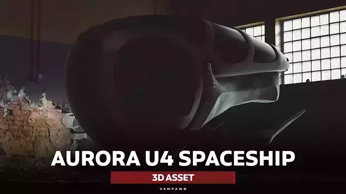 Aurora U4 Alien Spaceship Low-poly 3D model