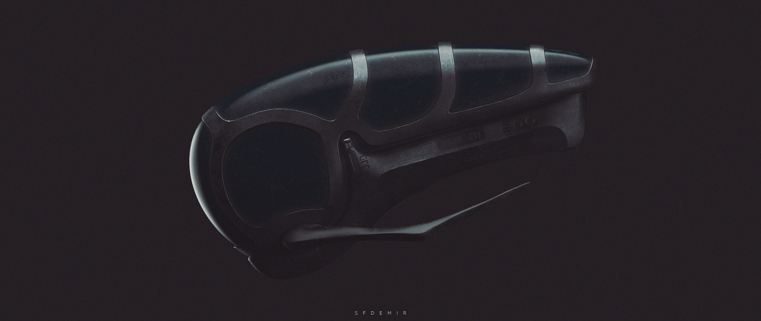 Aurora U4 Alien Spaceship Low-poly 3D model_12