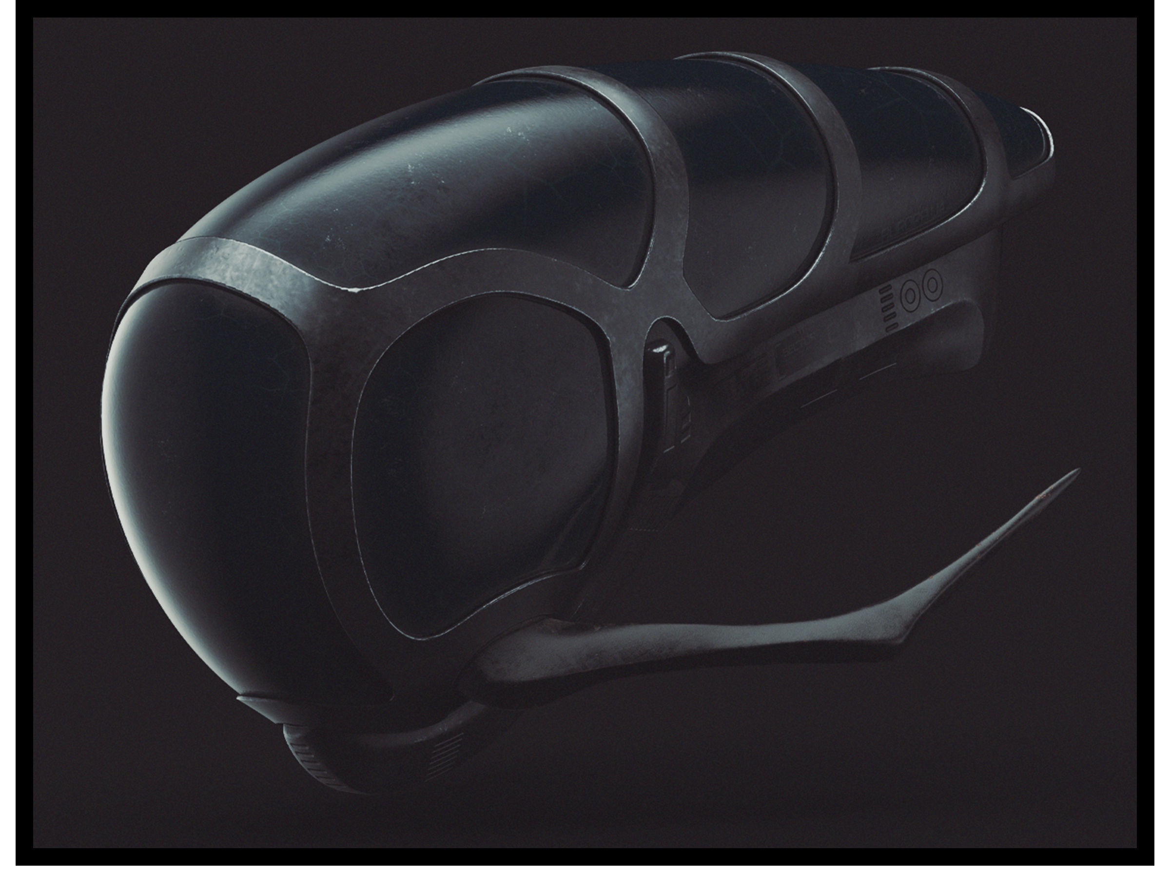 Aurora U4 Alien Spaceship Low-poly 3D model_2