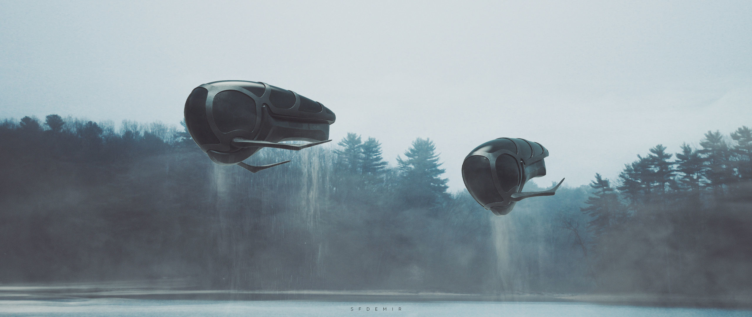 Aurora U4 Alien Spaceship Low-poly 3D model_3