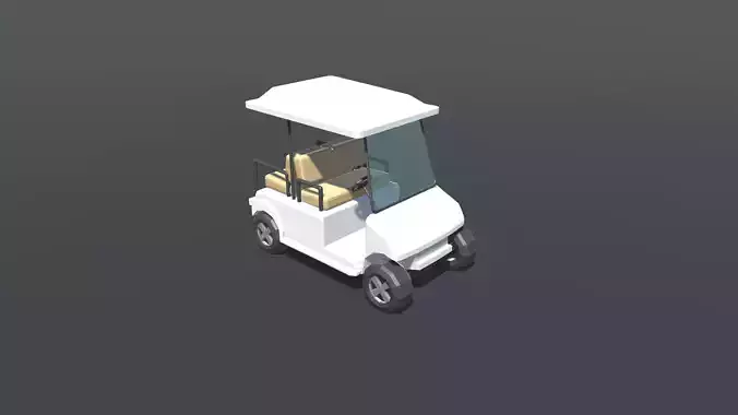 Golf Cart Lowpoly Low-poly 3D model