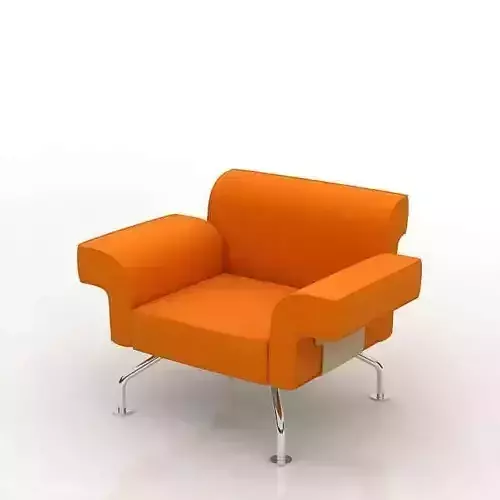 Orange modern armchair 055 am8