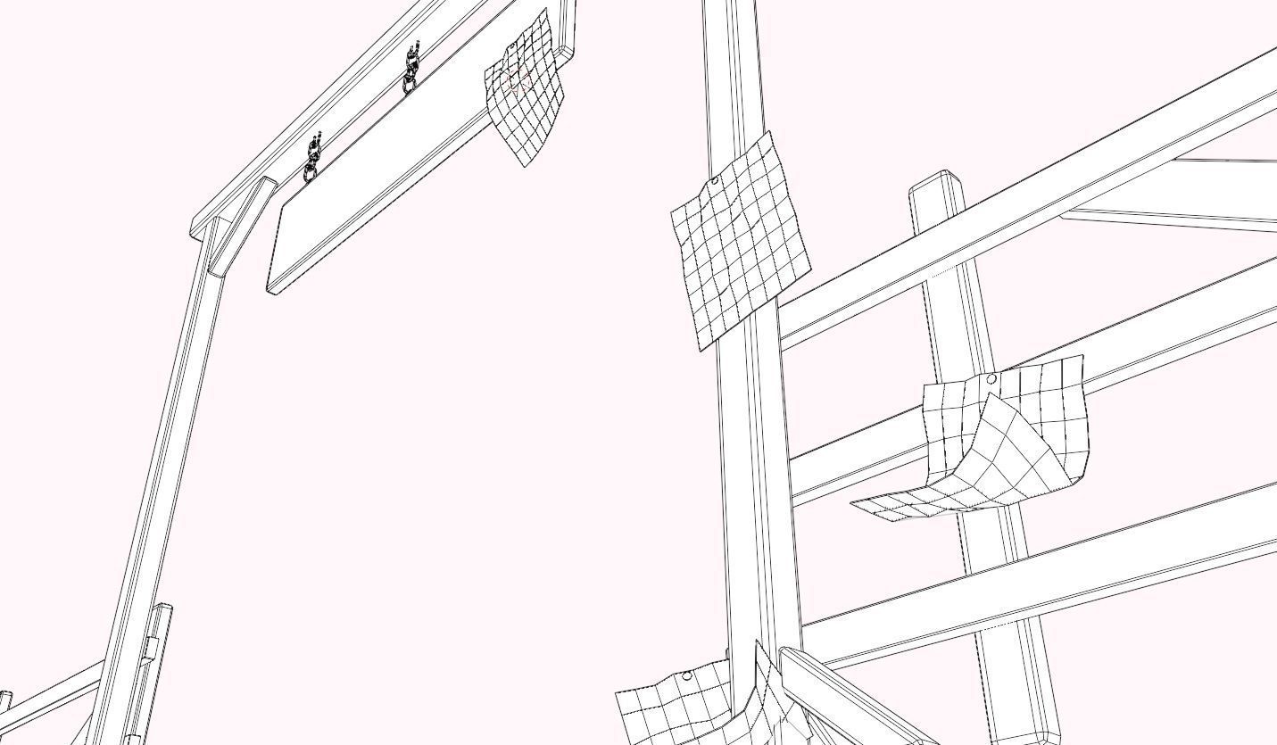 wildwest style fence Low-poly 3D model_9