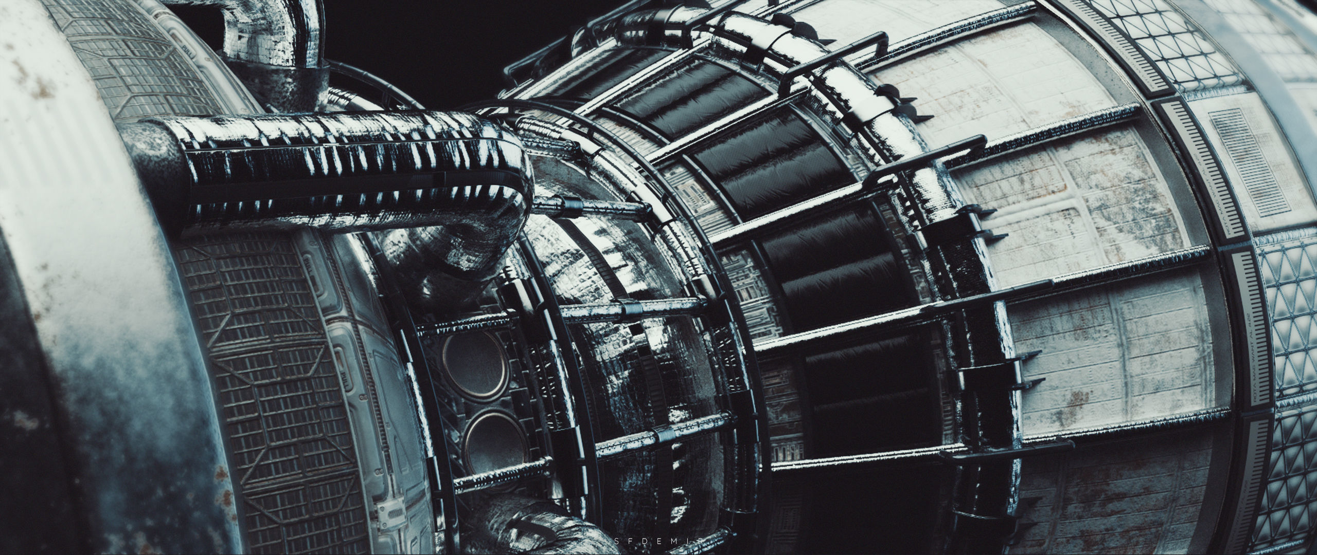 Avalanche Space Engine Low-poly 3D model_12