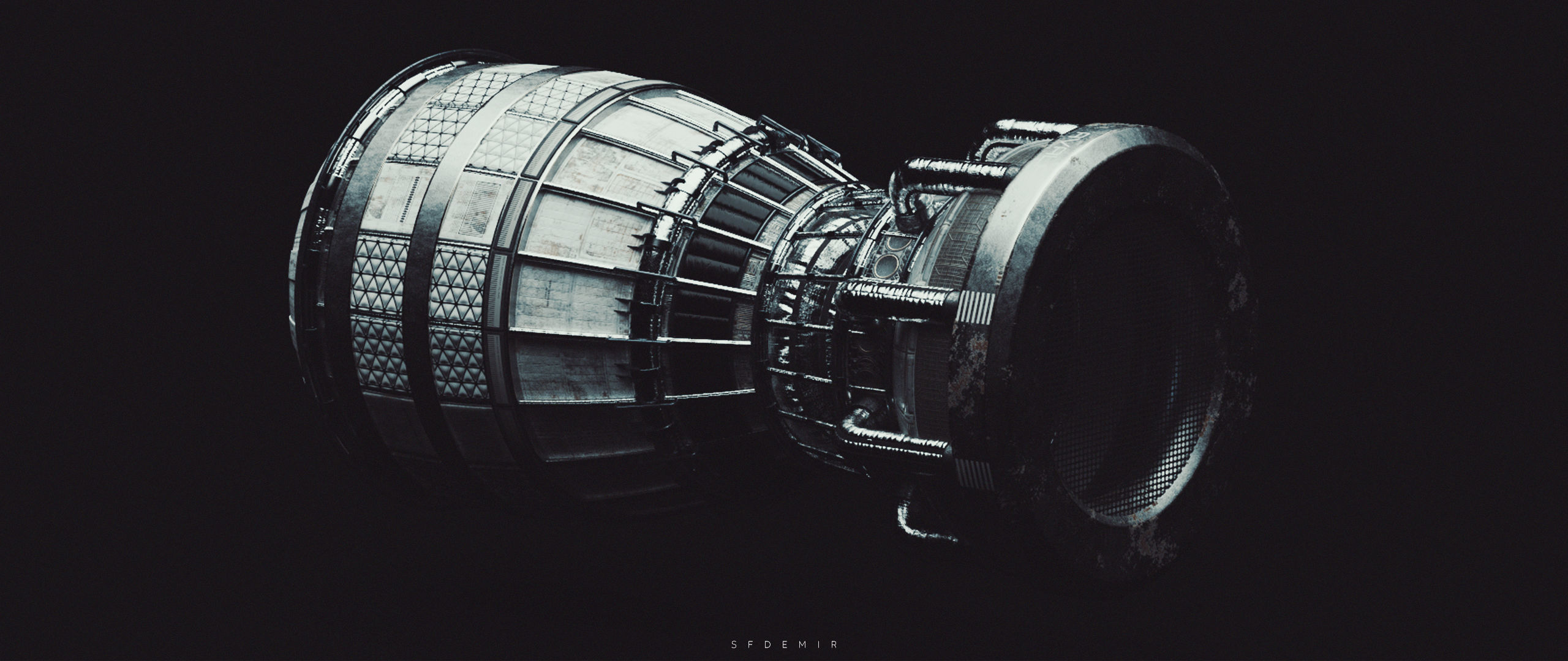 Avalanche Space Engine Low-poly 3D model_7